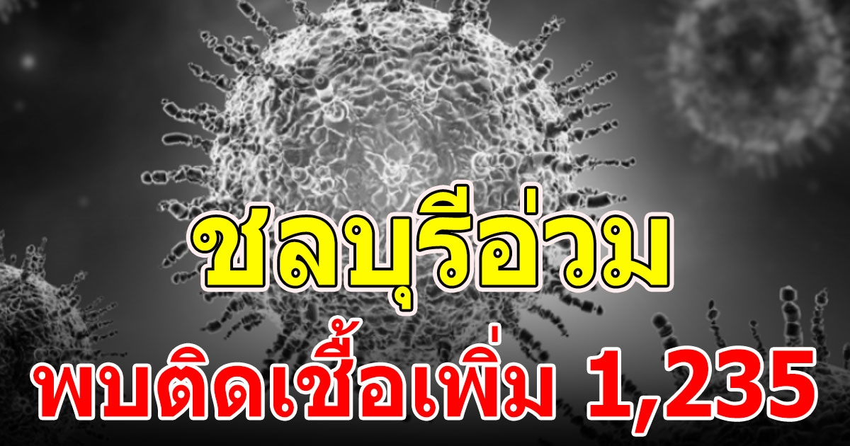 ชลบุรี โควิดพุ่งต่อเนื่อง ติดเพิ่ม 1,235 มีบุคลากรแพทย์ 10 ราย