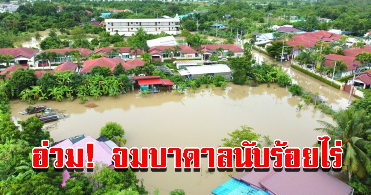 ฝนถล่มหนัก น้ำท่วมชุมชนจมบาดาลนับร้อยไร่