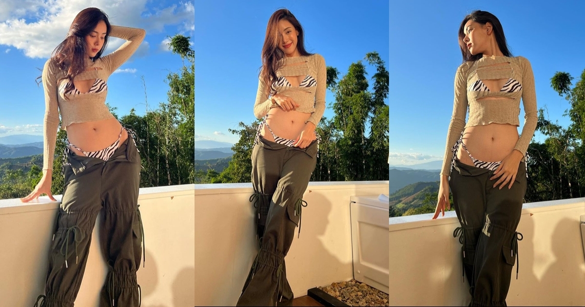 อวดแซ่บเอวสับ ตูน พิมพ์ปวีณ์ สวยปังมากแม่