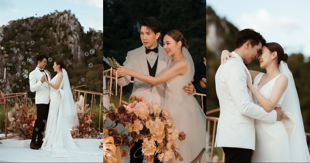 แบคดรอปงานอลังการมาก บรรยากาศงานแต่งงาน โบวี่ อัฐมา กับแฟนหนุ่ม ท่ามกลางขุนเขา