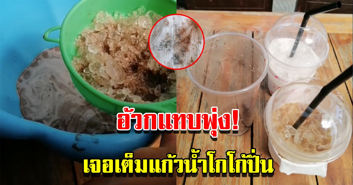 สาวสงสัย ดูดน้ำโกโก้ไม่ขึ้น เทออกดูเจอเต็มแก้ว