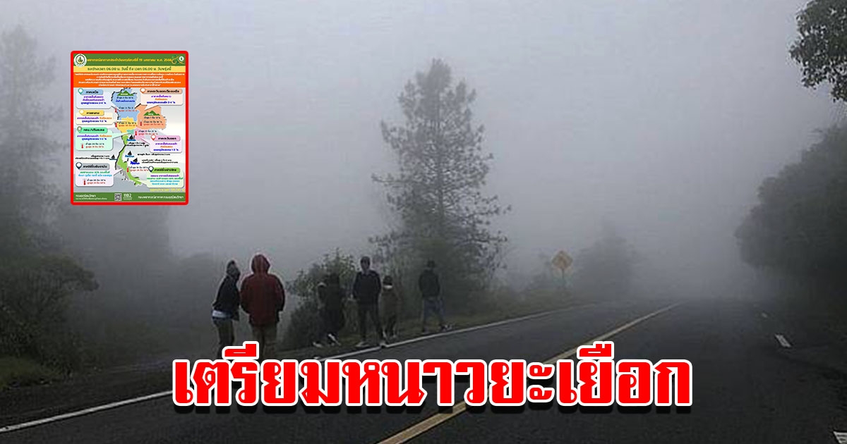 กรมอุตุฯ เผยสภาพอากาศวันนี้ อุณหภูมิลดฮวบ เตรียมหนาวยะเยือก