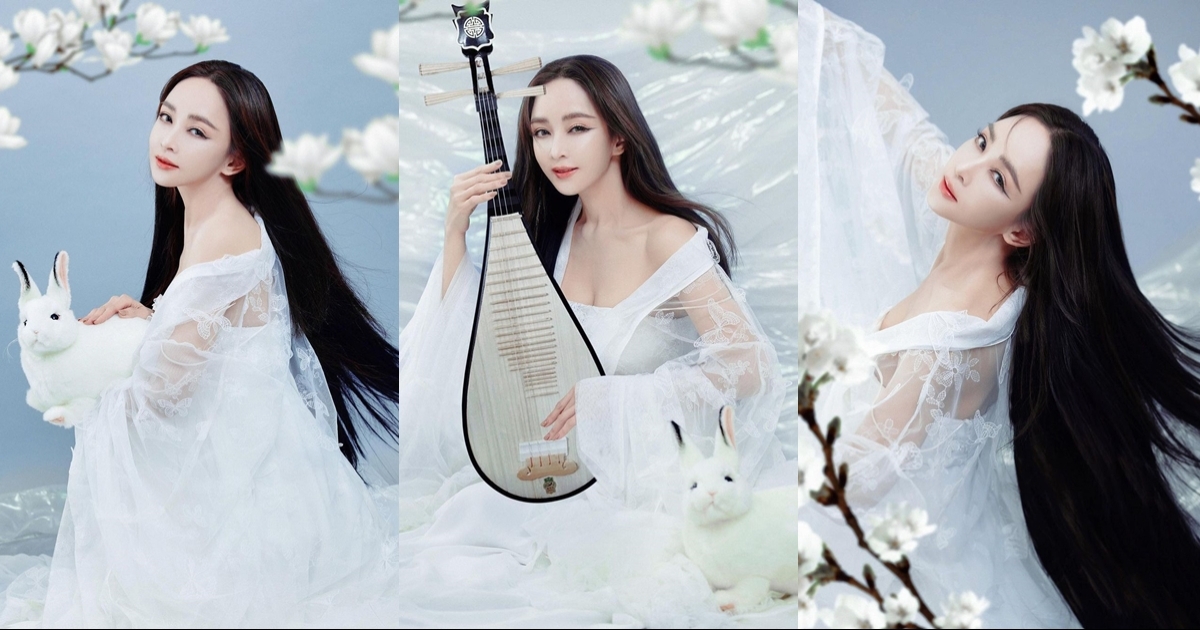 เป้ย ปานวาด ในลุค แม่นางหยางกุ้ยเฟย์ รับวันตรุษจีน 2566 สวยปังมาก