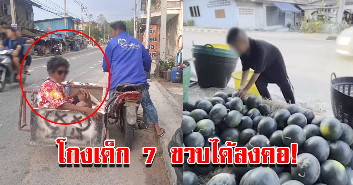 สองตายาย หลอกซื้อแตงโมเด็กวัย 7 ขวบ เชิดขึ้นรถหนียกเข่ง