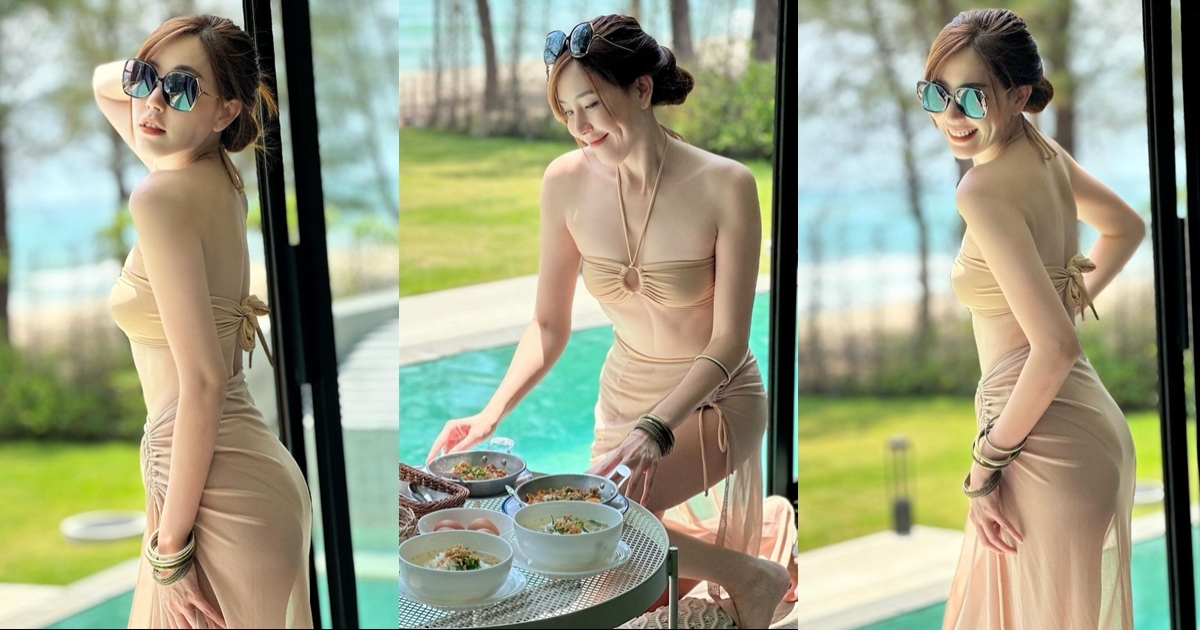 แพร พรรัมภา สาดออร่าขาววิ้งค์ทั่วหาด แซ่บไม่เบาเขย่าหัวใจ