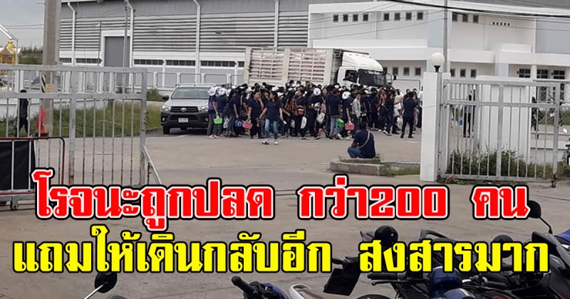แรงงานโรจนะ ถูกปลดอีก กว่า200 คน แถมให้เดินกลับอีก สงสารมาก