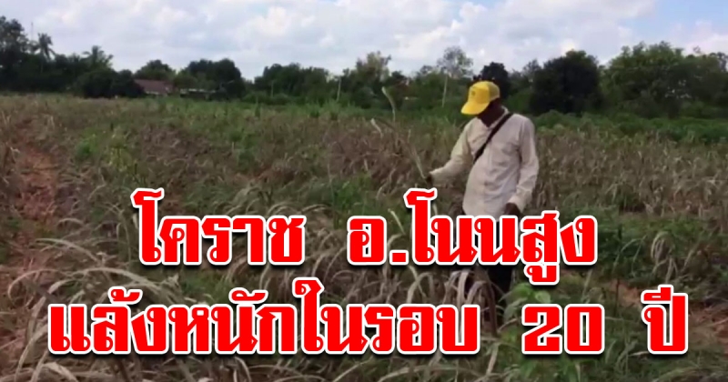 โคราชแล้งหนัก ในรอบ 20 ปี หวั่นมีน้ำใช้ไม่ถึงปีใหม่
