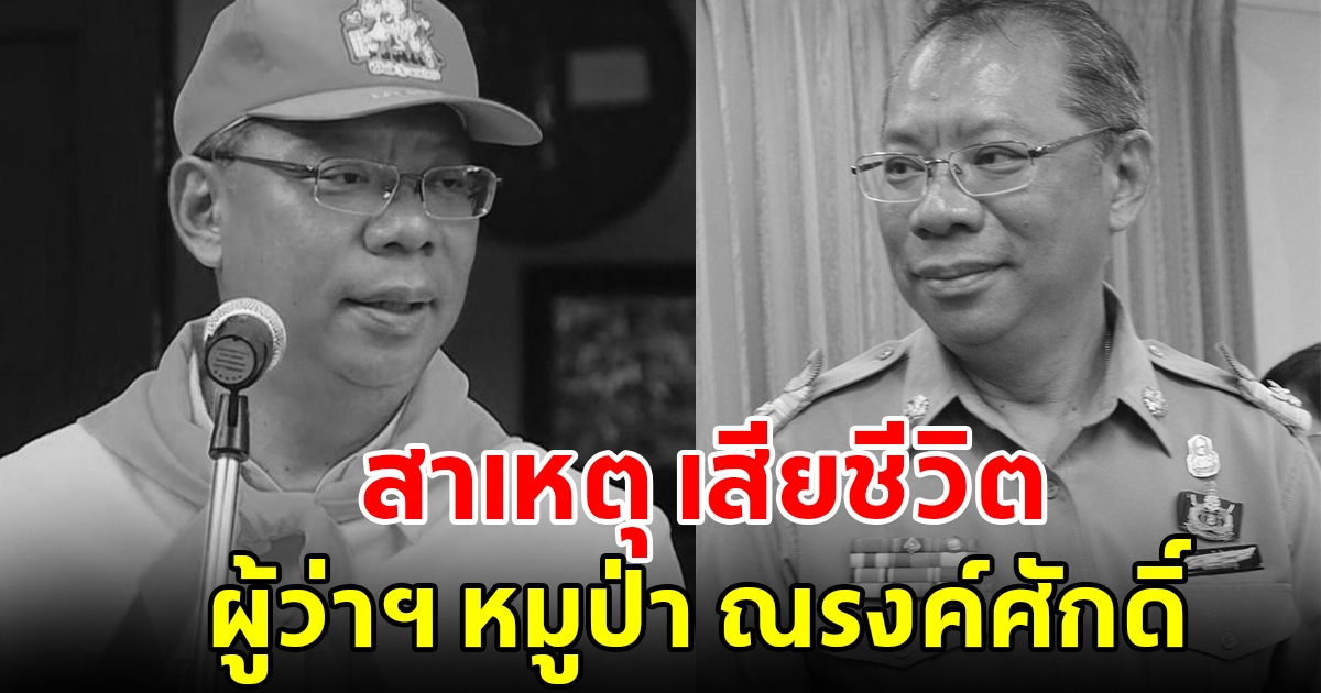 สุดเศร้า เผยสาเหตุเสียชีวิต ผู้ว่าฯ หมูป่า ณรงค์ศักดิ์
