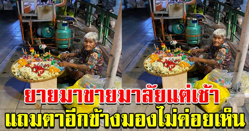 คุณป้าร้อยมาลัยเอง มะลิหอมๆ มาพร้อมรอยยิ้ม