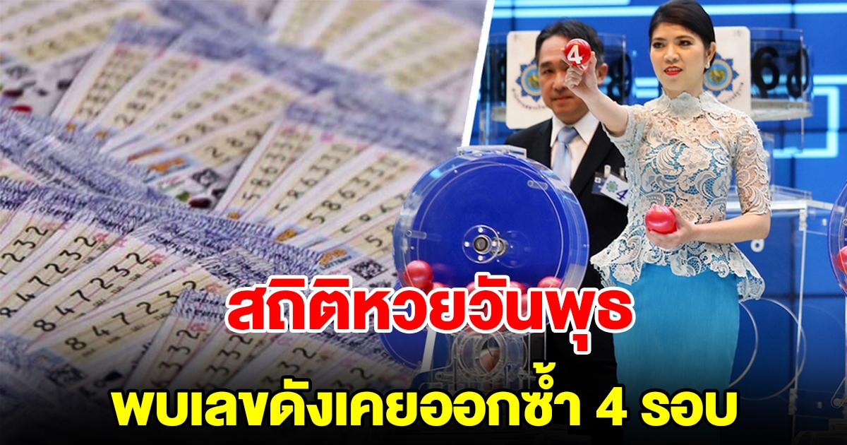 สถิติหวยออกวันพุธ ย้อนหลัง 10 ปี พบเลขดังเคยออกซ้ำ 4 รอบ