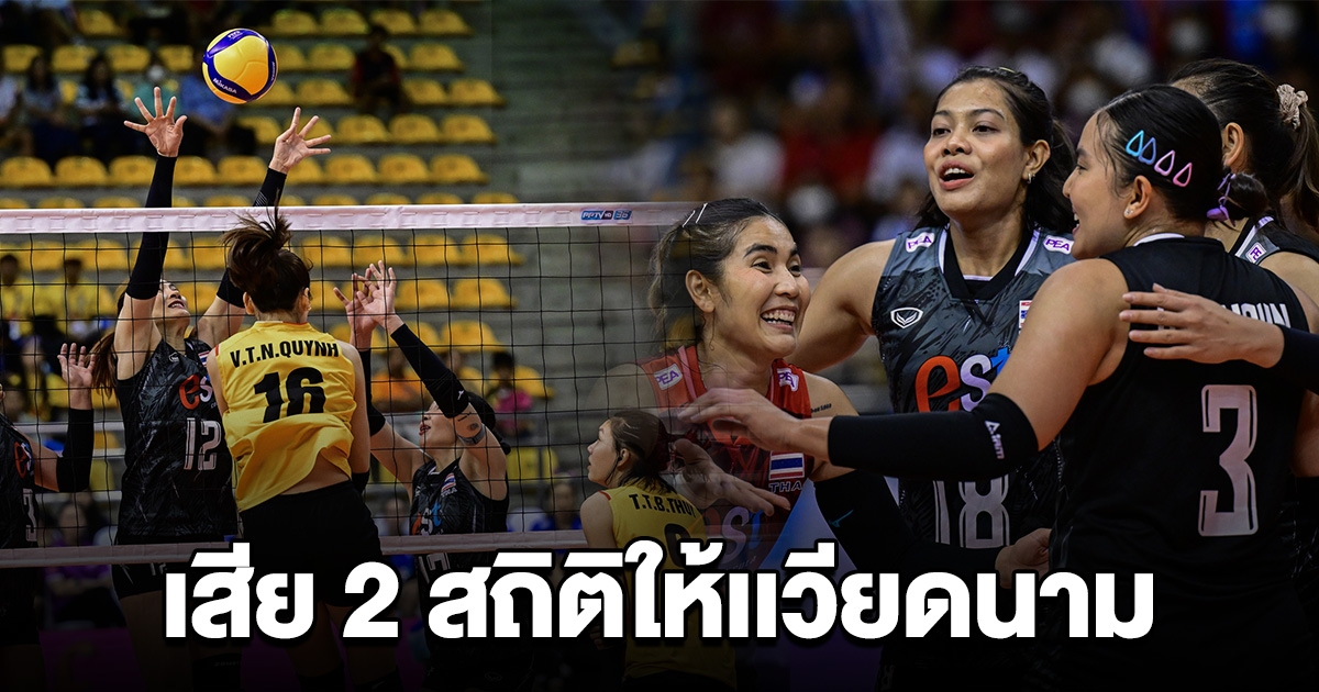 วอลเลย์บอลหญิงไทย คว้าแชมป์กลุ่มชิงแชมป์เอเชีย 2023 แต่เสีย 2 สถิติให้เวียดนาม