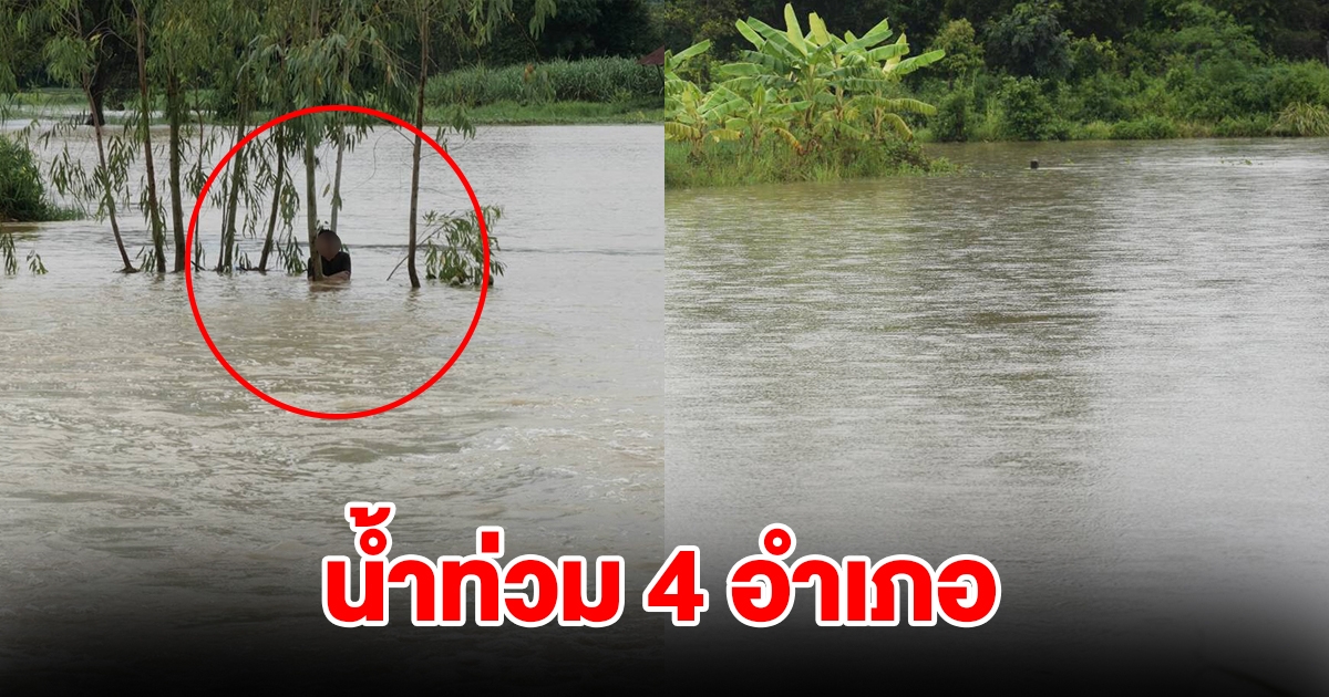 อ่วมหนัก ฝนตกต่อเนื่อง น้ำท่วม 4 อำเภอ เร่งอพยพประชาชน