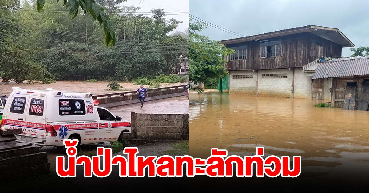 ฝนตกหลายวัน น้ำป่าทะลักท่วมบ้านเรือนประชาชน พื้นที่การเกษตรเสียหาย