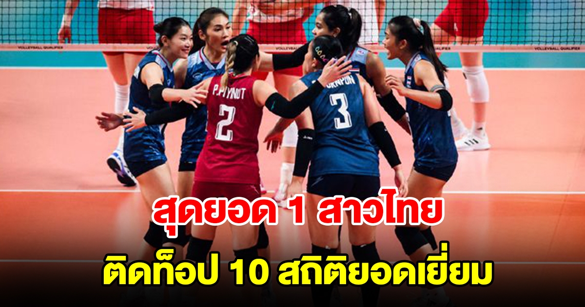 คนนี้สุดจริง 1 นักวอลเลย์บอลหญิงไทย ติดท็อป 10 สถิติยอดเยี่ยม คัดโอลิมปิก 2024