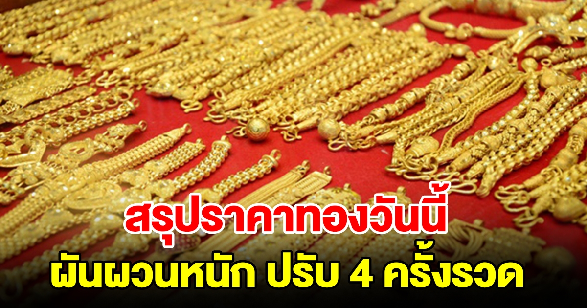 สรุปราคาทองวันนี้ 26 ต.ค.66 ผันผวนหนัก ปรับ 4 ครั้งรวด