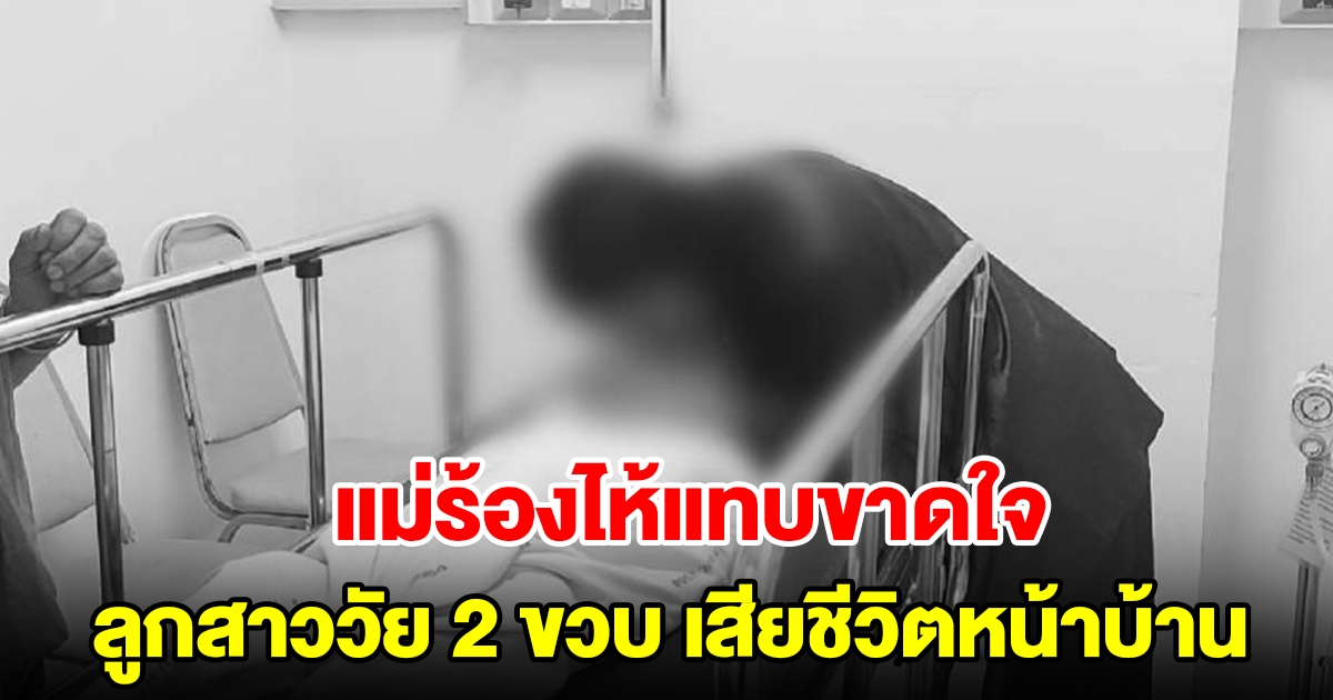 แม่ร้องไห้แทบขาดใจ ลูกสาววัย 2 ขวบ เสียชีวิตหน้าบ้าน