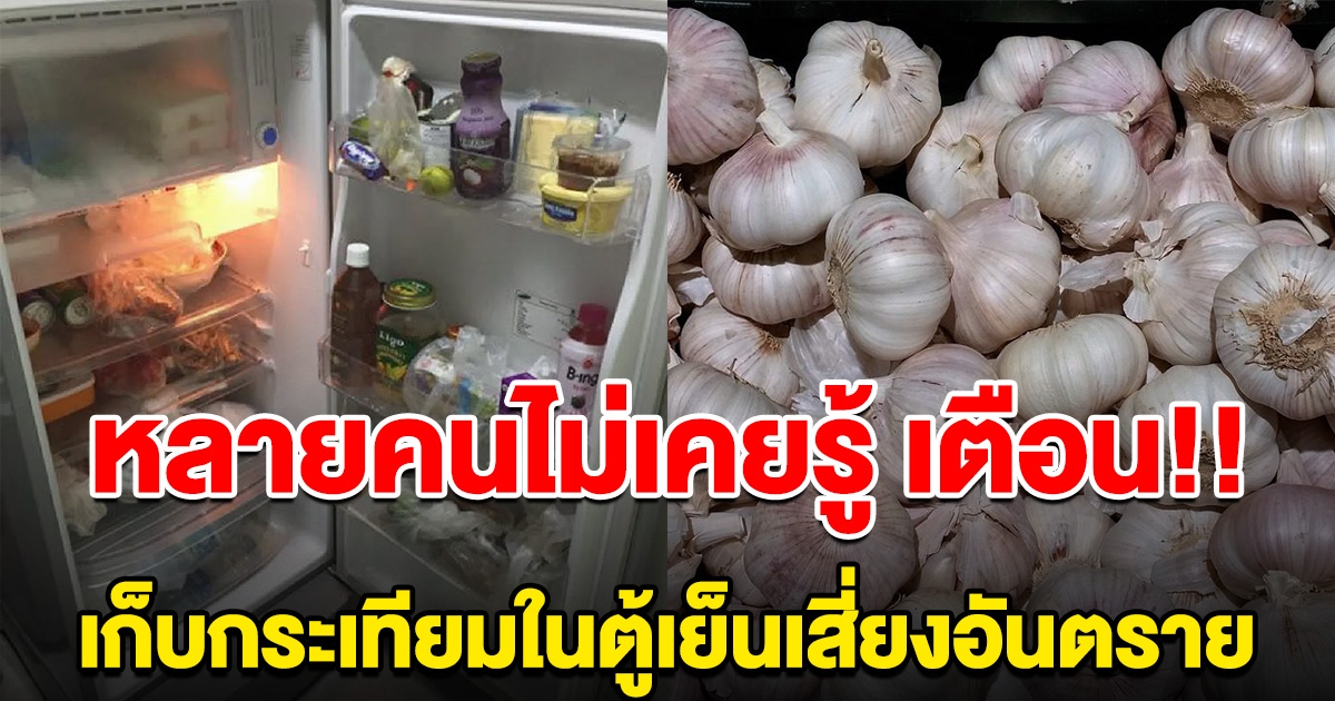 หลายคนไม่เคยรู้ เตือน เก็บกระเทียมในตู้เย็น อันตราย เสี่ยงโรคร้าย