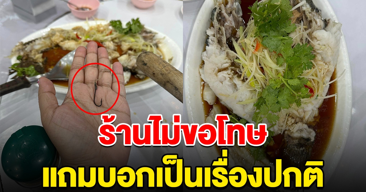 สาวแทบช็อก เจอเบ็ดเกี่ยวปาก หลังสั่งเมนูปลาบู่มากิน ซ้ำร้ายร้านไม่ขอโทษ