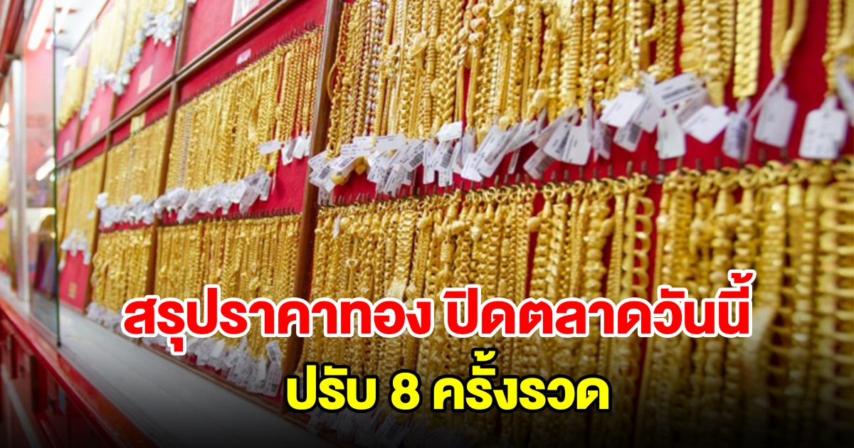 สรุปราคาทอง ปิดตลาดวันนี้ 3 เม.ย. 67 ผันผวนหนัก ปรับ 8 ครั้งรวด