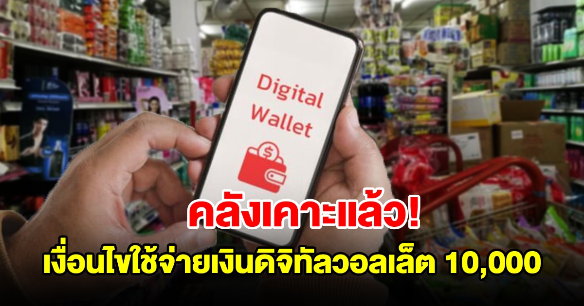 คลังเคาะแล้ว เงื่อนไขเข้าร่วม-ใช้จ่ายเงินดิจิทัลวอลเล็ต 10000