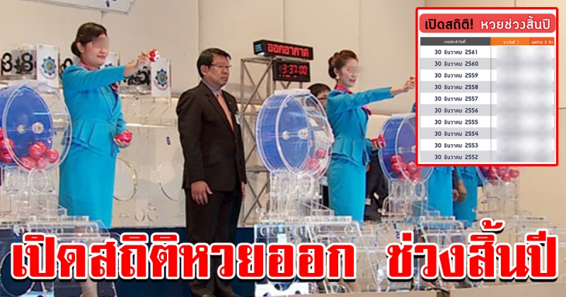 สถิติเลขออก ช่วงสิ้นปี