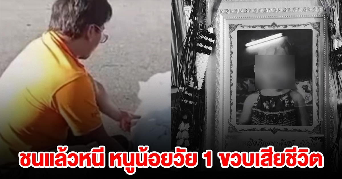 รถชนแล้วหนี หนูน้อยวัย 1 ขวบ ดับ แม่เจ็บสาหัส เศร้าเพิ่งหัดเรียกชื่อพ่อ