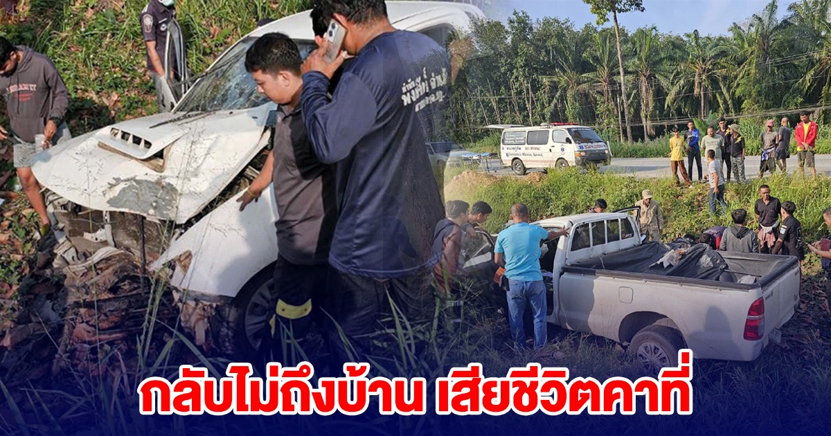 ผจก. บริษัทดัง เพิ่งลาออกจากงาน กลับไม่ถึงบ้าน ชนต้นไม้ดับคาที่
