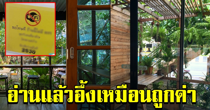 หนุ่มมองเห็น สติ๊กเกอร์เล็กๆ ติดอยู่ในร้าน