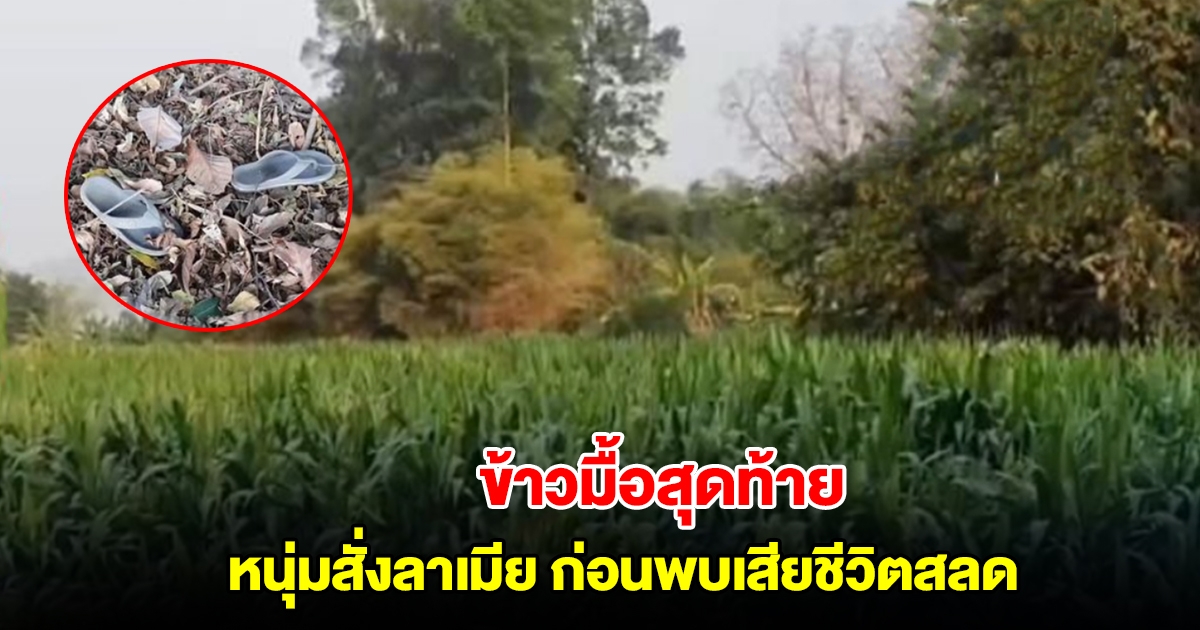 สัญญาณบอกเหตุ! หนุ่มสั่งลาเมีย จะกินข้าวเป็นมื้อสุดท้าย ก่อนพบเสียชีวิตสลด