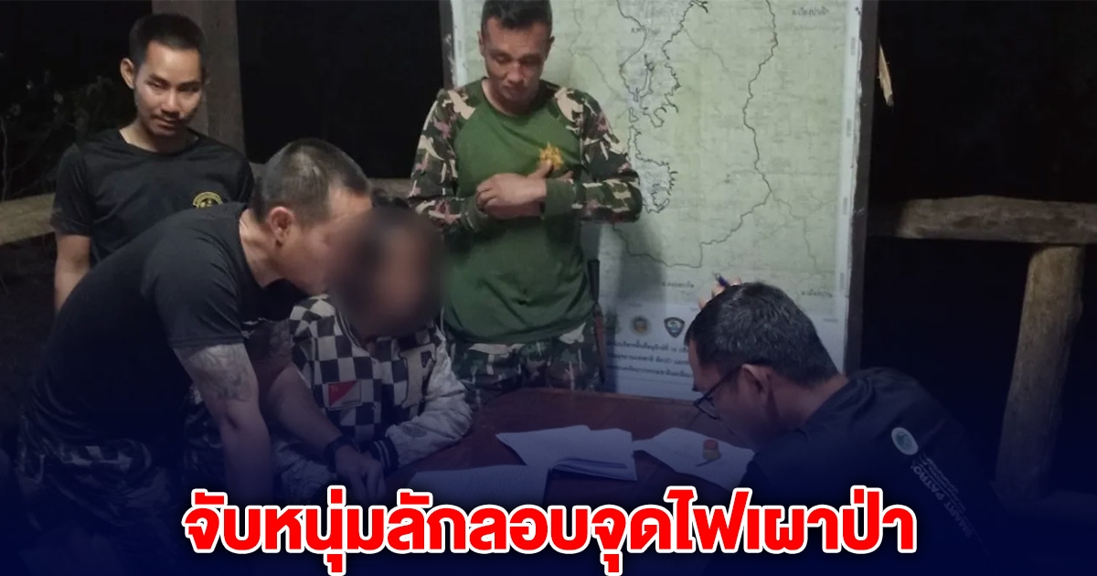 จับหนุ่มลักลอบจุดไฟเผาป่า บอกอยากแกล้ง เจ้าหน้าที่-ชาวบ้าน
