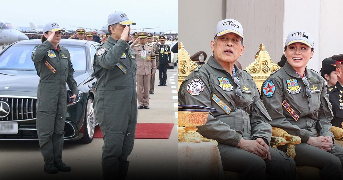 ในหลวง พระราชินี ทอดพระเนตรการแสดงการบิน ในโอกาสครบ 88 ปี กองทัพอากาศ