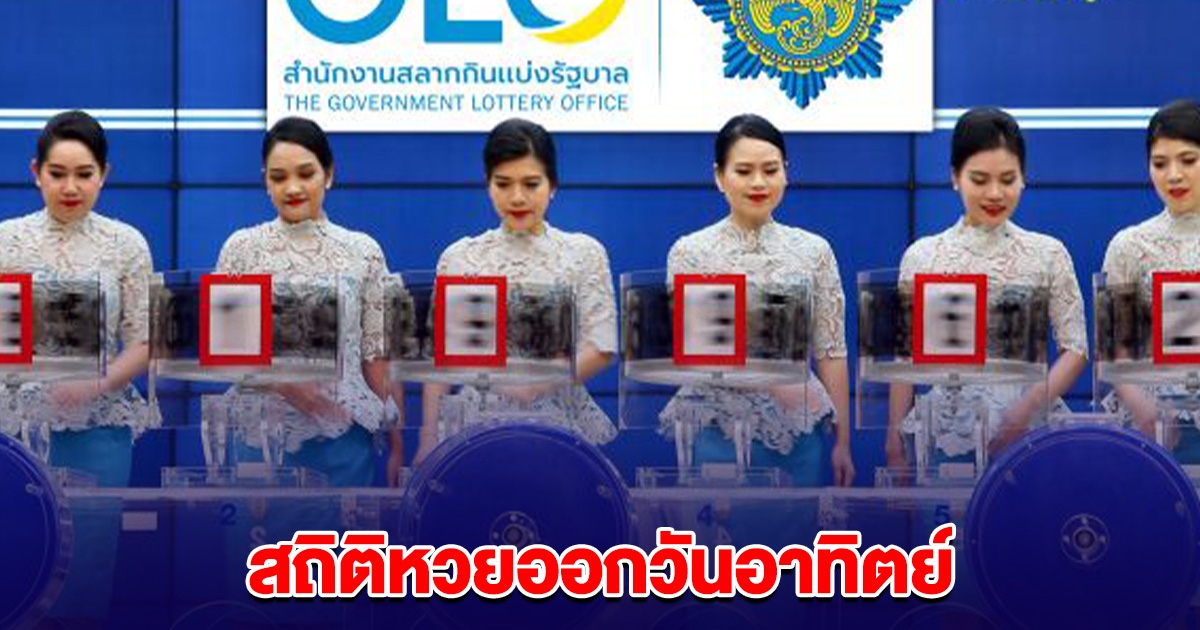 สถิติหวยออกวันอาทิตย์ พบ เลขเด็ด เคยออกซ้ำ 2 รอบ