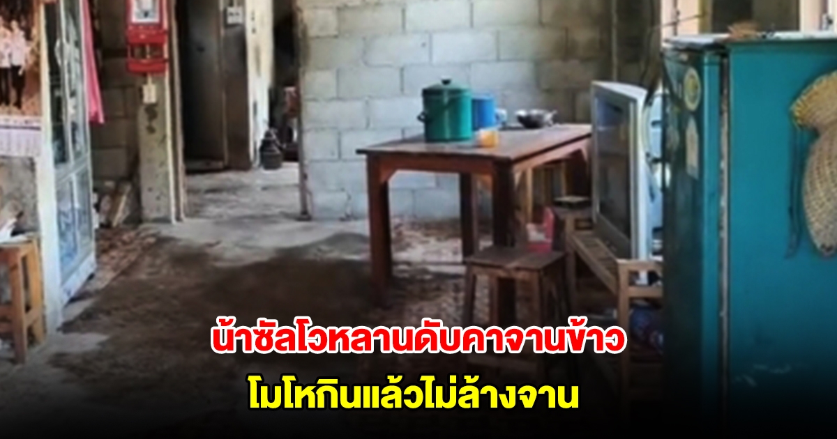 น้าซัลโวหลานดับคาจานข้าว บอกโมโหกินแล้วไม่ล้างจาน