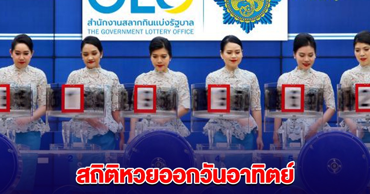สถิติหวยออกวันอาทิตย์ พบ เลขเด็ด เคยออกซ้ำ 2 รอบ