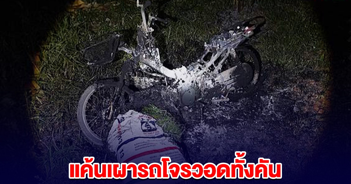 เจ้าของสวนแค้น ดักซุ่มโจรลักกล้วย คนร้ายตกใจทิ้งรถหนี จัดการเผาวอดทั้งคัน