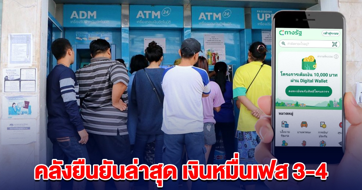 คลังประกาศ ยืนยันล่าสุด เงินหมื่นเฟส 3-4 หลังโดนภาษีทรัมป์