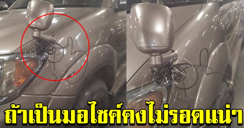 สาวโพสต์ ขับรถมาเจอลวด