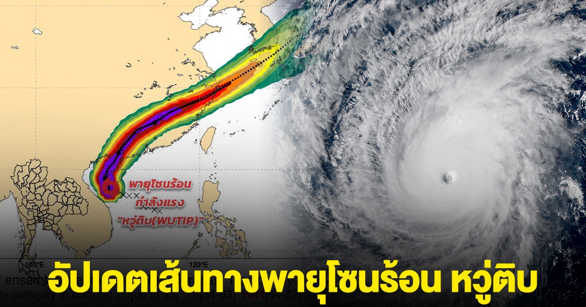 อัปเดตเส้นทางพายุโซนร้อน หวู่ติบ รายชื่อจังหวัดเตรียมรับมือฝนตกหนัก