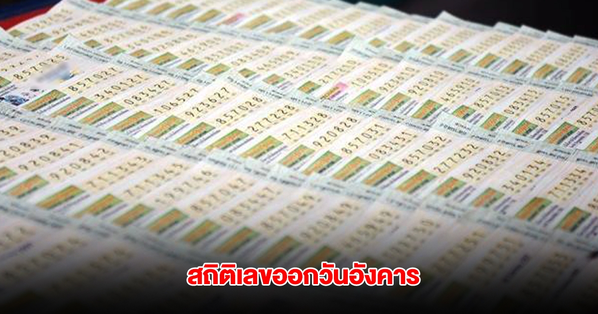สถิติเลขออกวันอังคาร ย้อนหลัง 20 ปี แนวทางเลขงวด 1 กรกฎาคม 2568