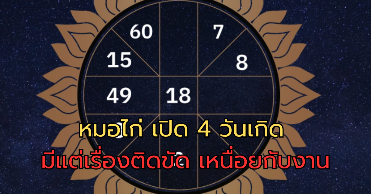 หมอไก่ เปิด 4 วันเกิด มีแต่เรื่องติดขัด เหนื่อยกับงาน