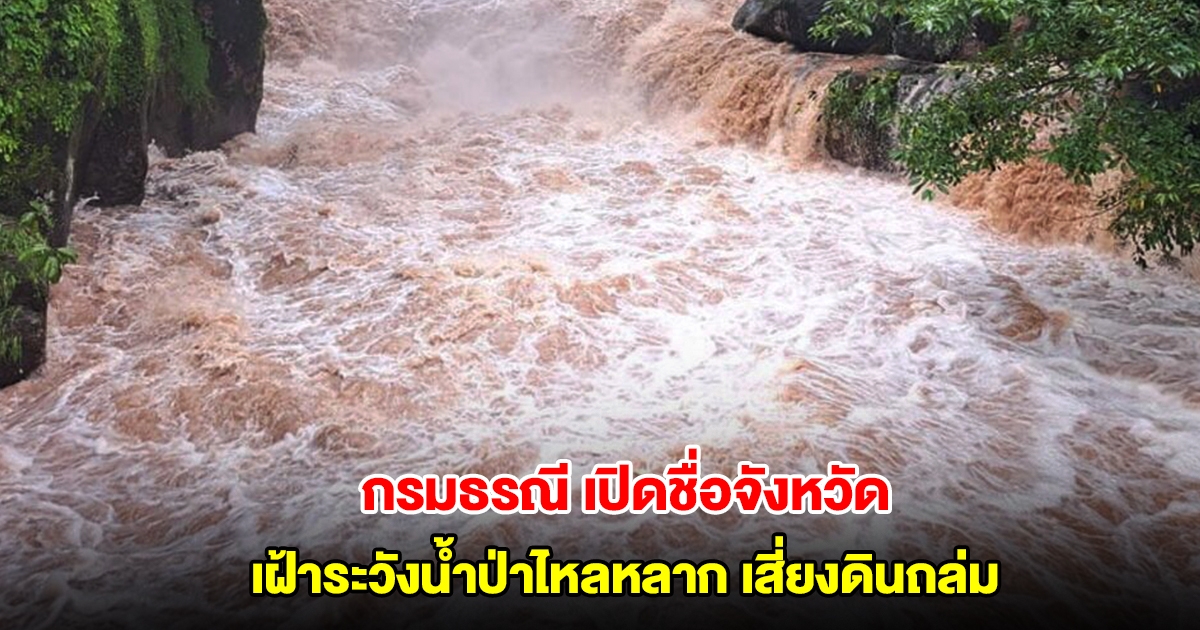กรมธรณี เปิดชื่อจังหวัด เฝ้าระวังน้ำป่าไหลหลาก เสี่ยงดินถล่ม