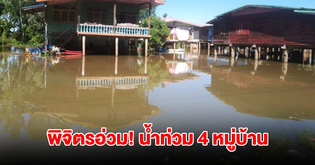 พิจิตรอ่วม! น้ำทะลักท่วม 4 หมู่บ้าน กว่า 50 หลังคาเรือน ประกาศเขตพื้นที่ประสพภัยแล้ว