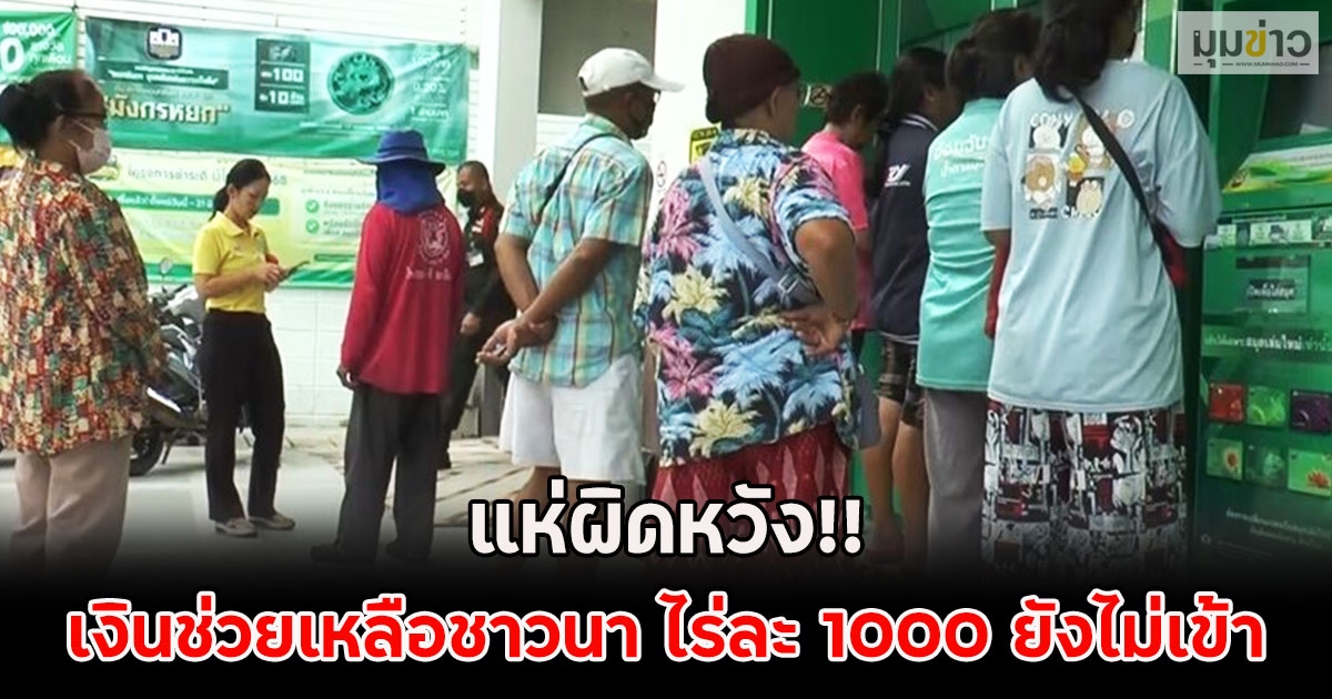 แห่ผิดหวัง!! เงินช่วยเหลือชาวนา ไร่ละ 1000 ยังไม่เข้า