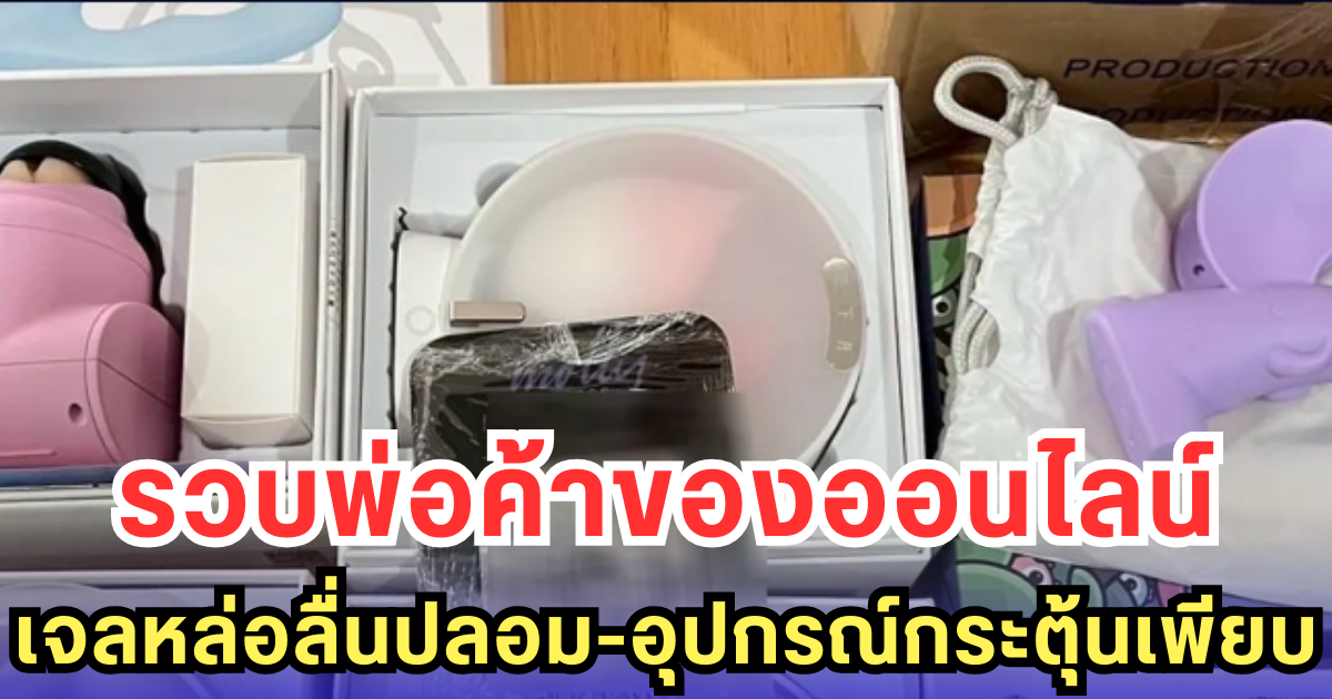 รวบพ่อค้าของออนไลน์ เจลหล่อลื่นปลอม-อุปกรณ์กระตุ้นเพียบ