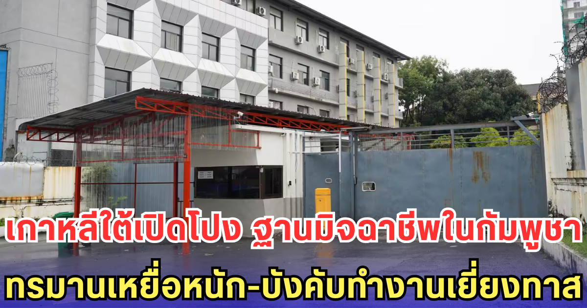 เกาหลีใต้เปิดโปง ฐานมิจฉาชีพในกัมพูชา ทรมานเหยื่อหนัก-บังคับทำงานเยี่ยงทาส
