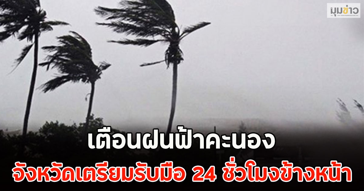 เตือนฝนฟ้าคะนอง เปิดจังหวัดเตรียมรับมือ 24 ชั่วโมงข้างหน้า