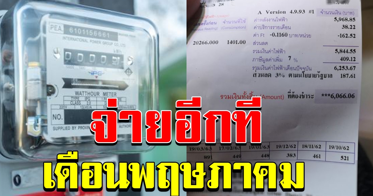 การไฟฟ้า ประกาศ ให้เลื่อนชำระบิลค่าไฟรอบเดือน เมย 63 ออกไปก่อน