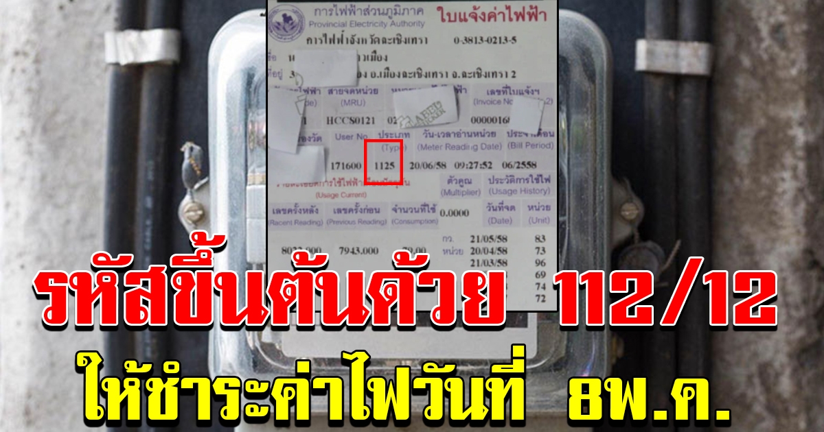 ชำระค่าไฟฟ้าวันที่ 8 พค