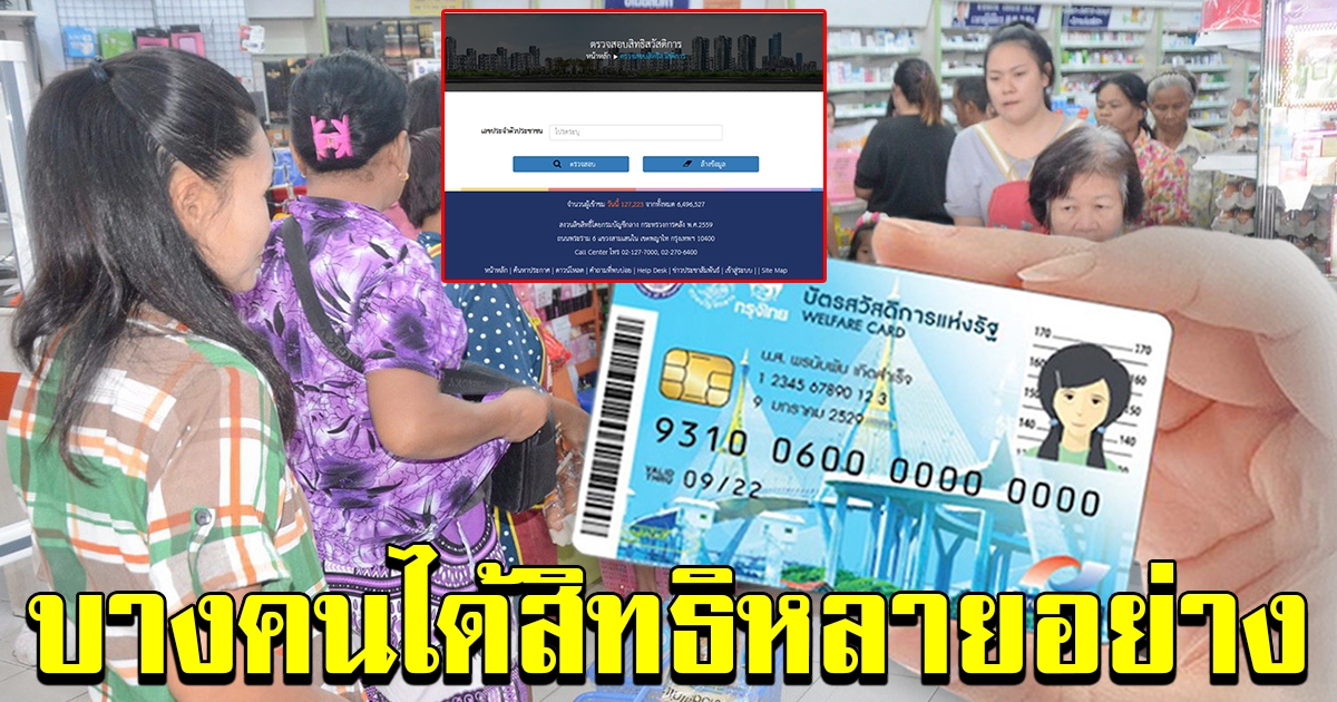 วิธีการตรวจสอบ สิทธิบัตรสวัสดิการของรัฐ