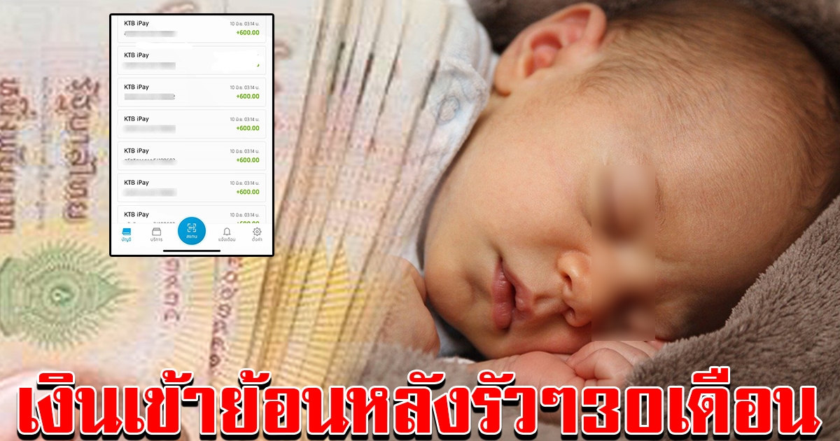 แม่ๆเช็กด่วน เงินอุดหนุนบุตรเข้าย้อนหลัง